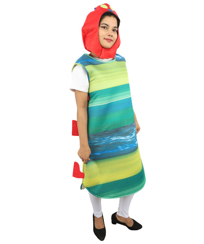 Colorful Caterpillar Costume | Adult Multicolor Striped Bodysuit with Antenna Hood | Playful Insect Outfit for Halloween, Cosplay & Parties