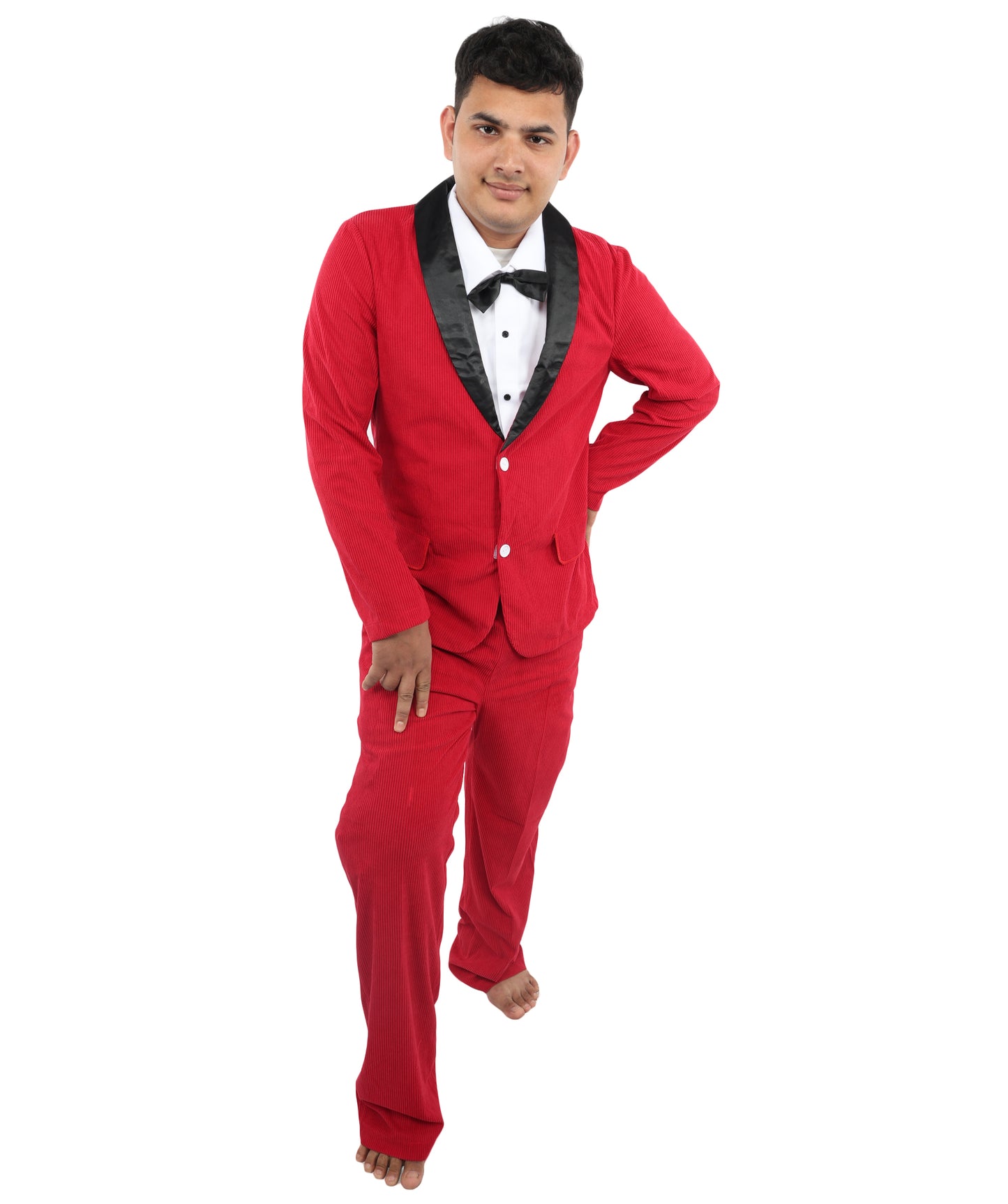 HPO Men's Red Tuxedo Suit Costume  | Formal Top & Pant Cosplay Outfit | Perfect for Halloween Parties & Theme Events