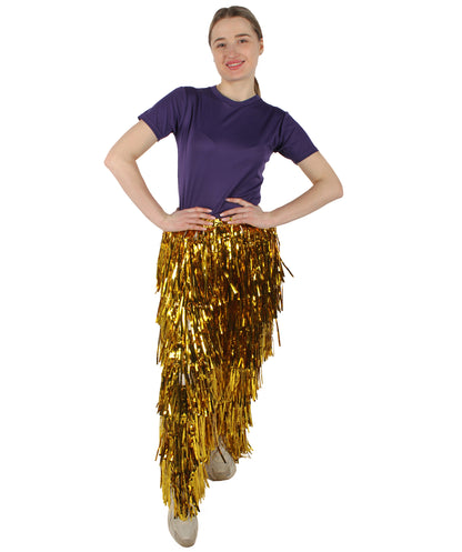 HPO Adult Women's Tinsel Fringed Tiered Multiple Color Options Trousers, Perfect for Halloween, Flame-retardant Synthetic Material