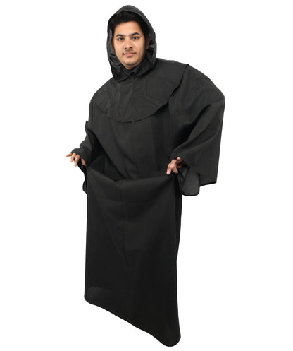 HPO Men's Deluxe Full-Length Layered Robe Costume - Black | Elegant and Stylish Outfit