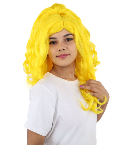 HPO Adult Long 20-Inch Curly Wig | Multiple Color Options | Ideal Cosplay, and Themed Parties | Soft, Natural-Looking, and Easy to Wear