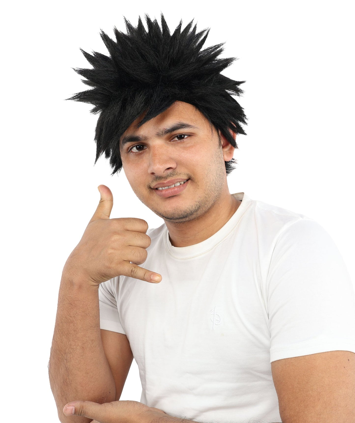 HPO Adult Men's Japanese Superhero Manga Spiky Wig |  Multi Color Options