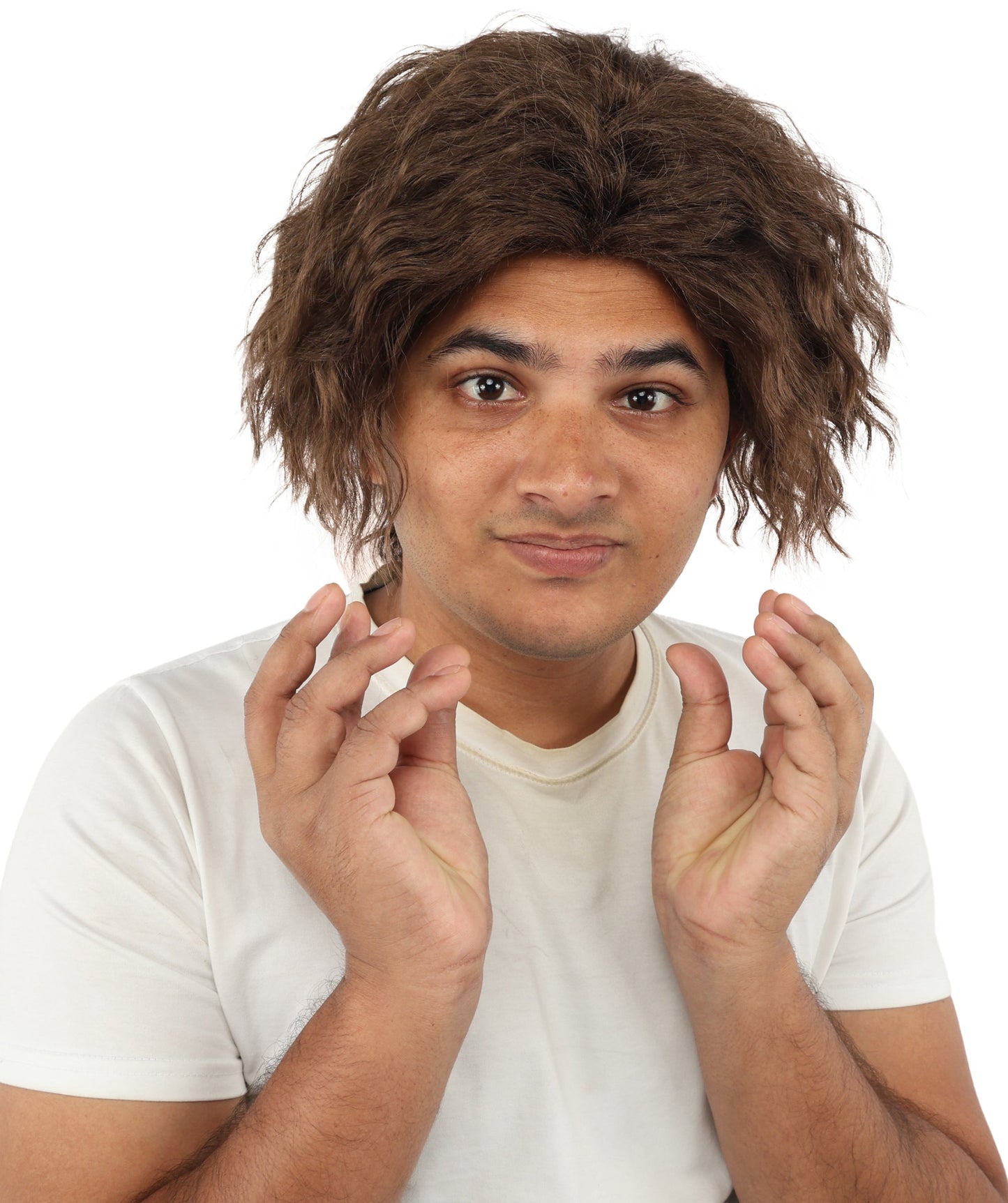 HPO Adult Men's Messy Wavy Shag Wig | Multiple Color Options | Create of synthetic fiber, relaxed tousled volume, breathable base | Party, Halloween, theater, drag, performance, costume events