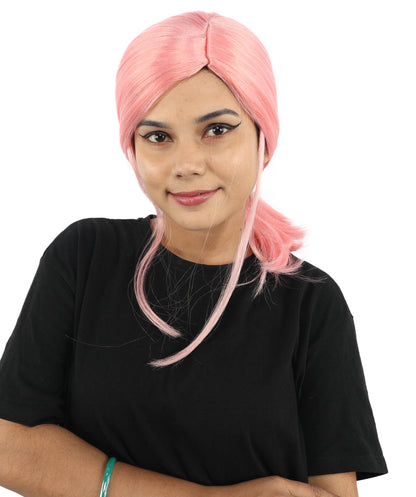 HPO Women’s Margo Gru-Inspired Long-Length Brown Wig | 17 Inch Hairpiece Halloween, Cosplay, and Themed Parties | Natural-Looking Synthetic hair with Capless Cap
