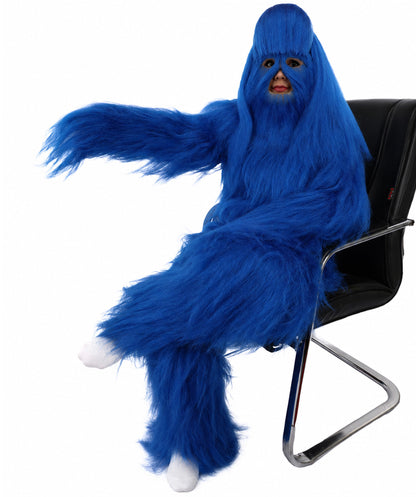 HPO Teen Extreme Hairy Person Costume Bundle & Mask Set - Full-Body Hair Suit Extra-Long Costume Wig for Halloween, Cosplay & Parties - Multiple Color Options