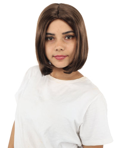 Adult Women's Two-Tone Bob Wig | Multiple Color Options | Short Straight Blunt Cut Inspired by American Pop Artist Look | Natural Hairline for Halloween and Cosplay