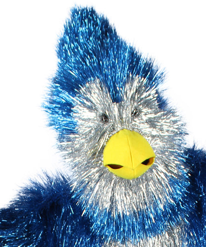 HPO Men's Furry Cardinal Mascot Tinsel Mask Costume, Halloween-Mask, Flame-retardant Tinsel Material