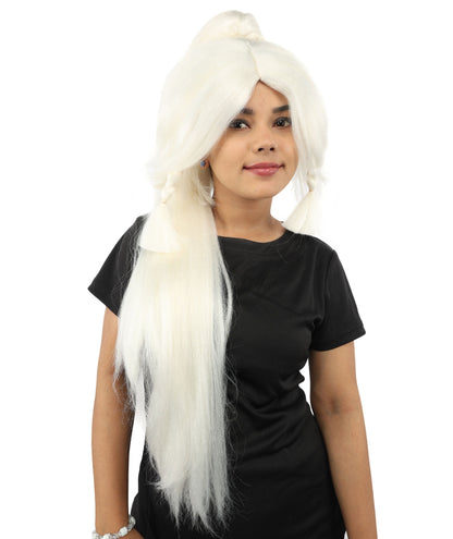 HPO Adult Women's Alien Nature Spirit Hair | Multiple Color Options | Soft Textured Bob with Beaded Braids, Heat Resistant Synthetic Fiber & Breathable Mesh | Halloween, Fantasy Roleplay, Themed Party, Theater & Carnival
