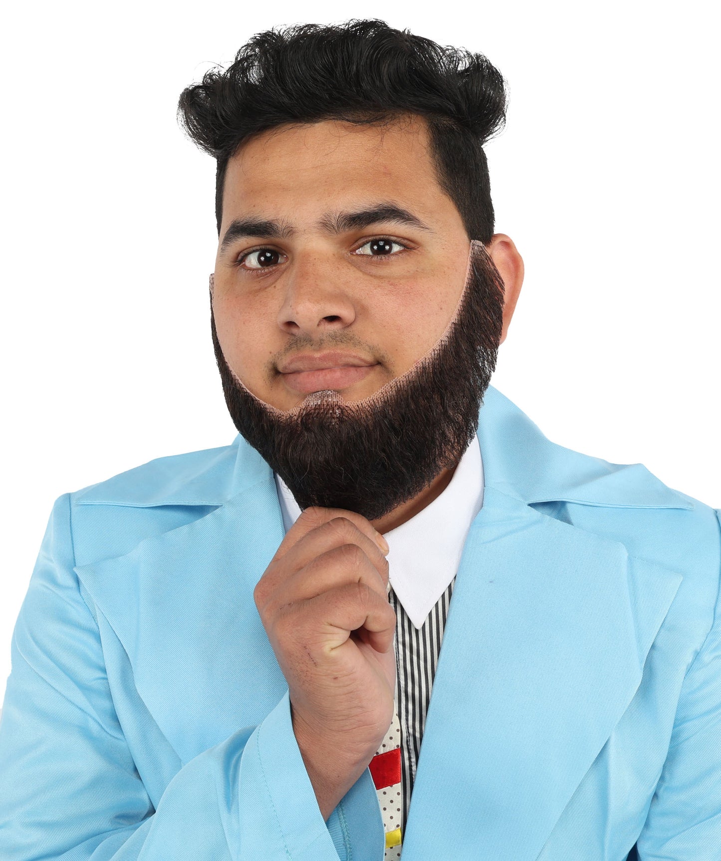 HPO  Men's Chin Curtain Style Long Beard Set | Multiple Color Options | HPO