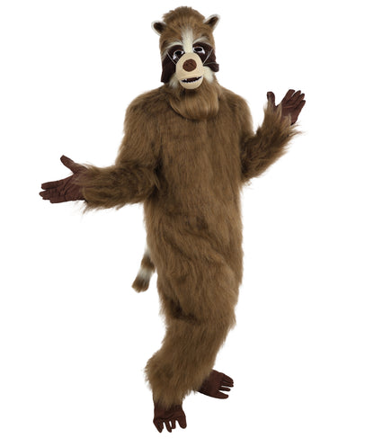 HPO Unisex Brown Bear Mascot Costume Bundle with Plush Head Mask Set | Animal Character Suit with Head Cover | Designed for Fancy Dress Wear