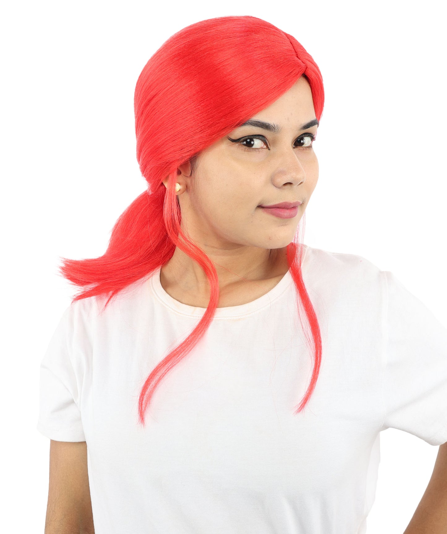 HPO Women’s Margo Gru-Inspired Long-Length Brown Wig | 17 Inch Hairpiece Halloween, Cosplay, and Themed Parties | Natural-Looking Synthetic hair with Capless Cap