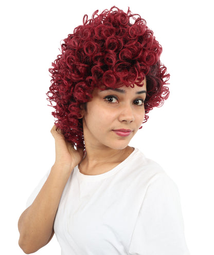 HPO Women's Burgundy Rod Set Wig | Salon Styling Hair Set Natural | Durable, Flexible Rods for Curling, Twisting & Protective Hairstyles