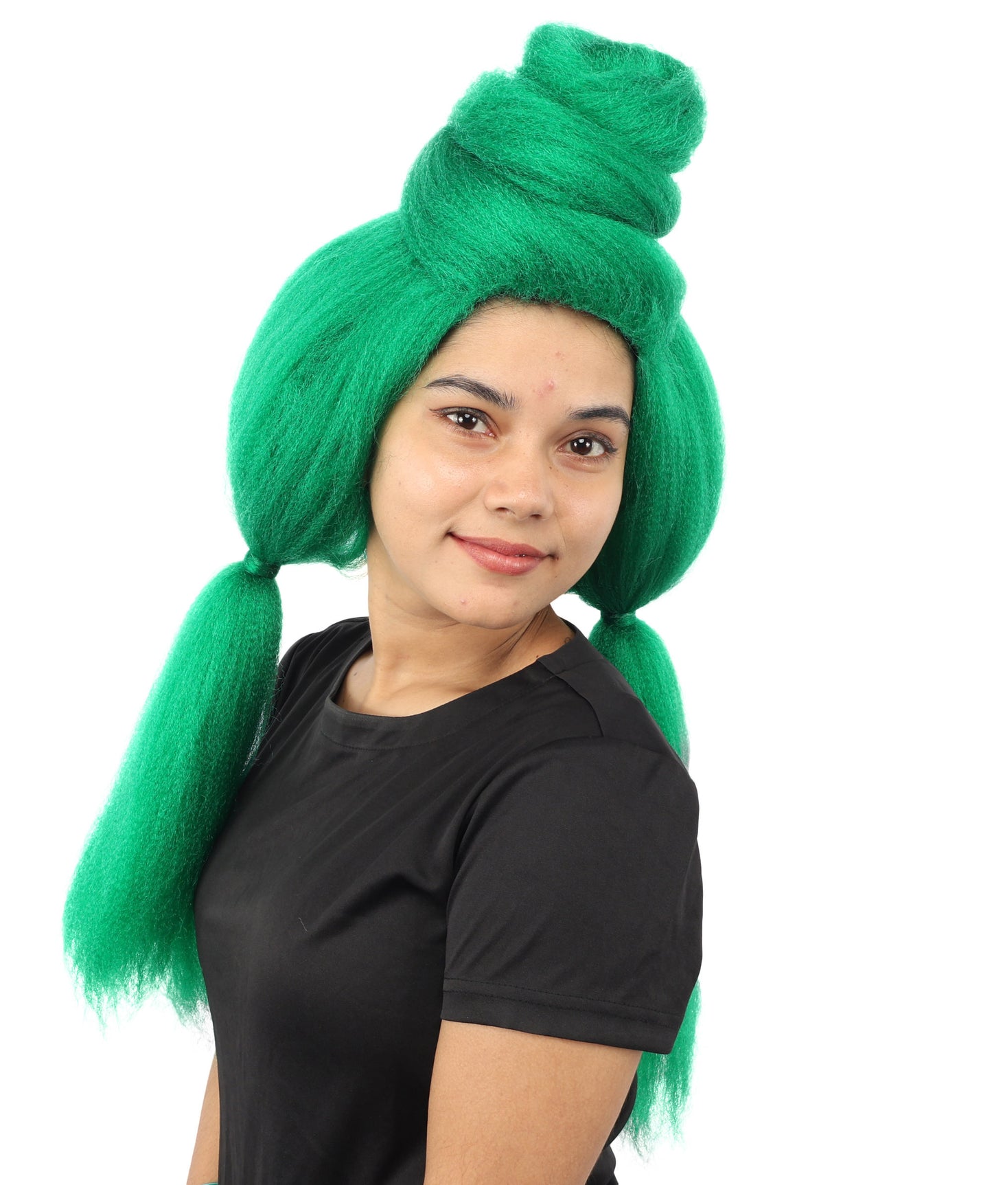 HPO Women’s High Volume Extra Long Yarn Twisted Bun Wig – Multiple Color Options | Bubble Ponytails Hairpiece with Capless Cap | Statement Headpiece for Halloween, Cosplay, Theater and Drag Looks