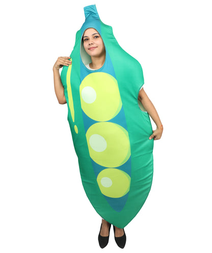 HPO Unisex Green Couples Fruit & Vegetable Costume Set | Matching Theme Outfits | Dress Up Use for Parties, Events, Group Appearances