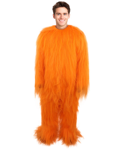 HPO Unisex Extreme Hairy Person Costume, Mask and Bundle - Full-Body Hair Suit Extra-Long Ash Brown Costume Wig for Halloween, Cosplay & Parties