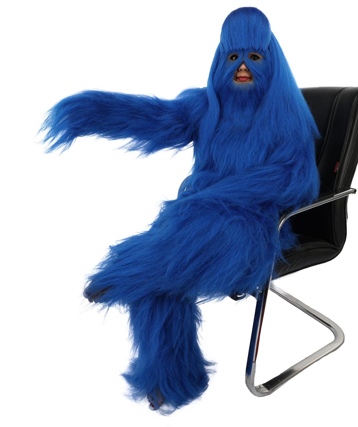 HPO Teen Extreme Hairy Person Costume Bundle & Mask Set - Full-Body Hair Suit Extra-Long Costume Wig for Halloween, Cosplay & Parties - Multiple Color Options
