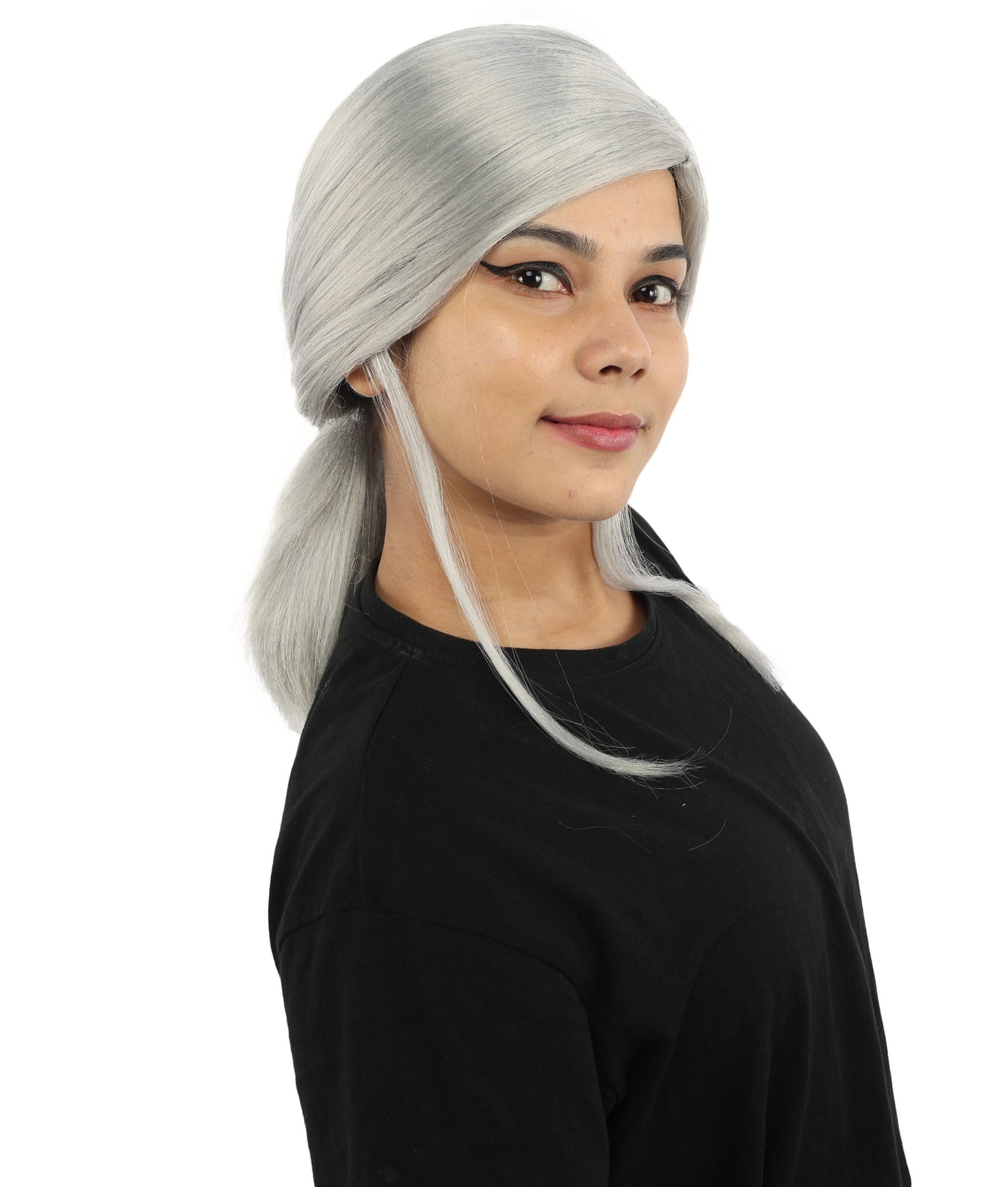 HPO Women’s Margo Gru-Inspired Long-Length Brown Wig | 17 Inch Hairpiece Halloween, Cosplay, and Themed Parties | Natural-Looking Synthetic hair with Capless Cap