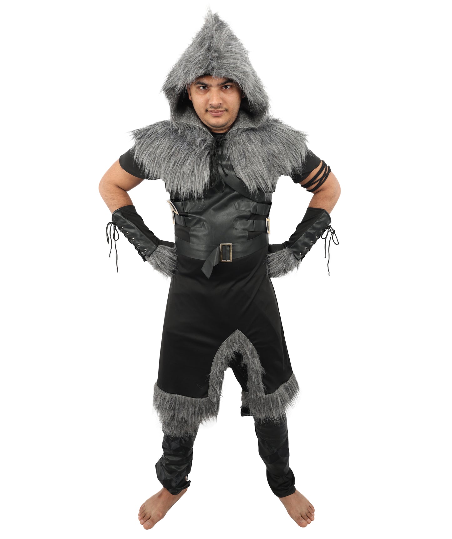 HPO Men's Skull Trooper Black Costume - Detailed Design, Ideal for Halloween and Themed Events, Perfect for Cosplay