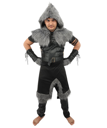 HPO Men's Skull Trooper Black Costume - Detailed Design, Ideal for Halloween and Themed Events, Perfect for Cosplay