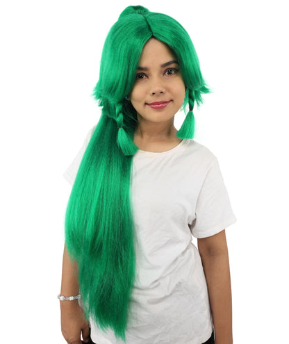 HPO Adult Women's Alien Nature Spirit Hair | Multiple Color Options | Soft Textured Bob with Beaded Braids, Heat Resistant Synthetic Fiber & Breathable Mesh | Halloween, Fantasy Roleplay, Themed Party, Theater & Carnival