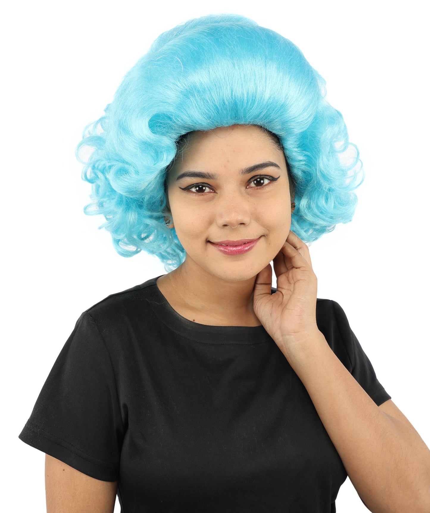 HPO Adult Women's Dame Edna Everage Wigs | Multiple Color Options | Drag Queen-Inspired Colorful Synthetic Hair for Parties, Stage Events | Breathable Capless Design