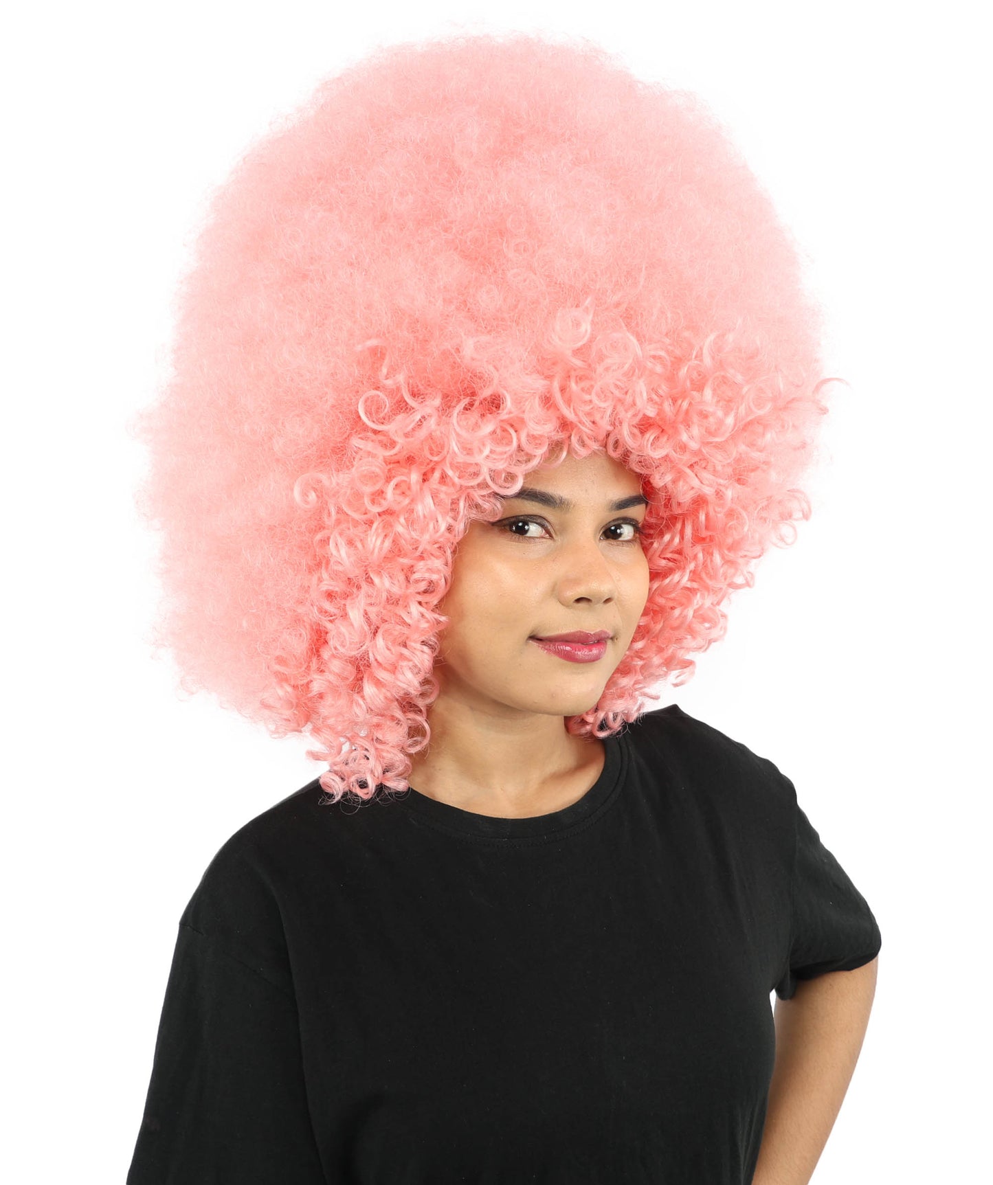 HPO Women's Giant White Glitter Afro Wig | Massive Puffy Sparkle Hair with Silver Sheen, Synthetic Fiber & Breathable Cap | Halloween, Troll Roleplay, 70s Disco Party, Theater & Funny Costume