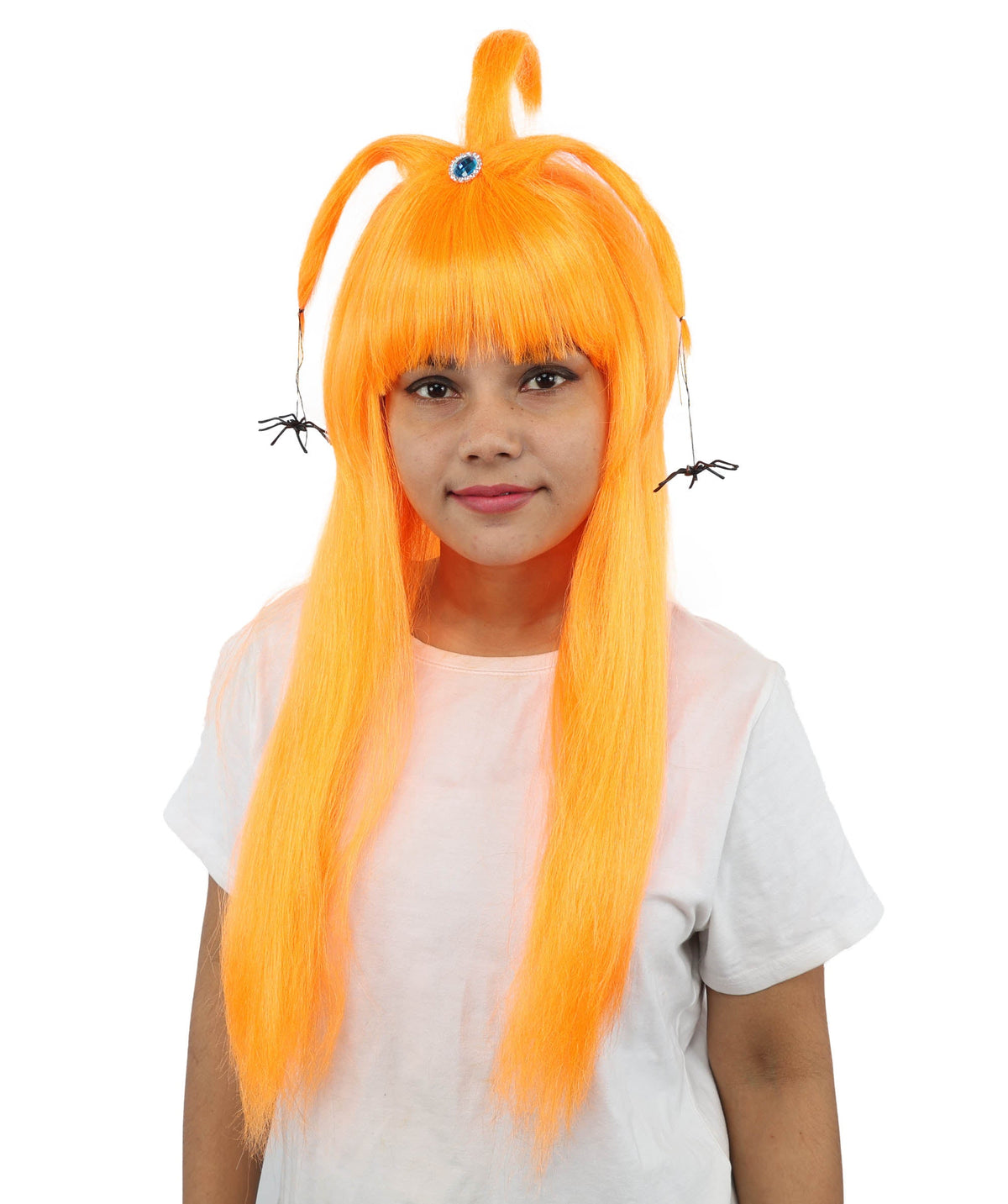 HPO Adult Women's Spider Gothic Sculpted Wig | Multiple Color Options, create of synthetic fiber, architectural spider-leg loops with blunt bangs, breathable base | Party, Halloween, theater, drag, performance, costume events