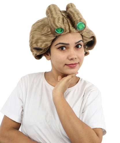 HPO Women’s Pop Diva Inspired Wig | Blonde with Large Defined Curls | Synthetic  Hairpiece for Cosplay, Halloween, Stage & Themed Parties