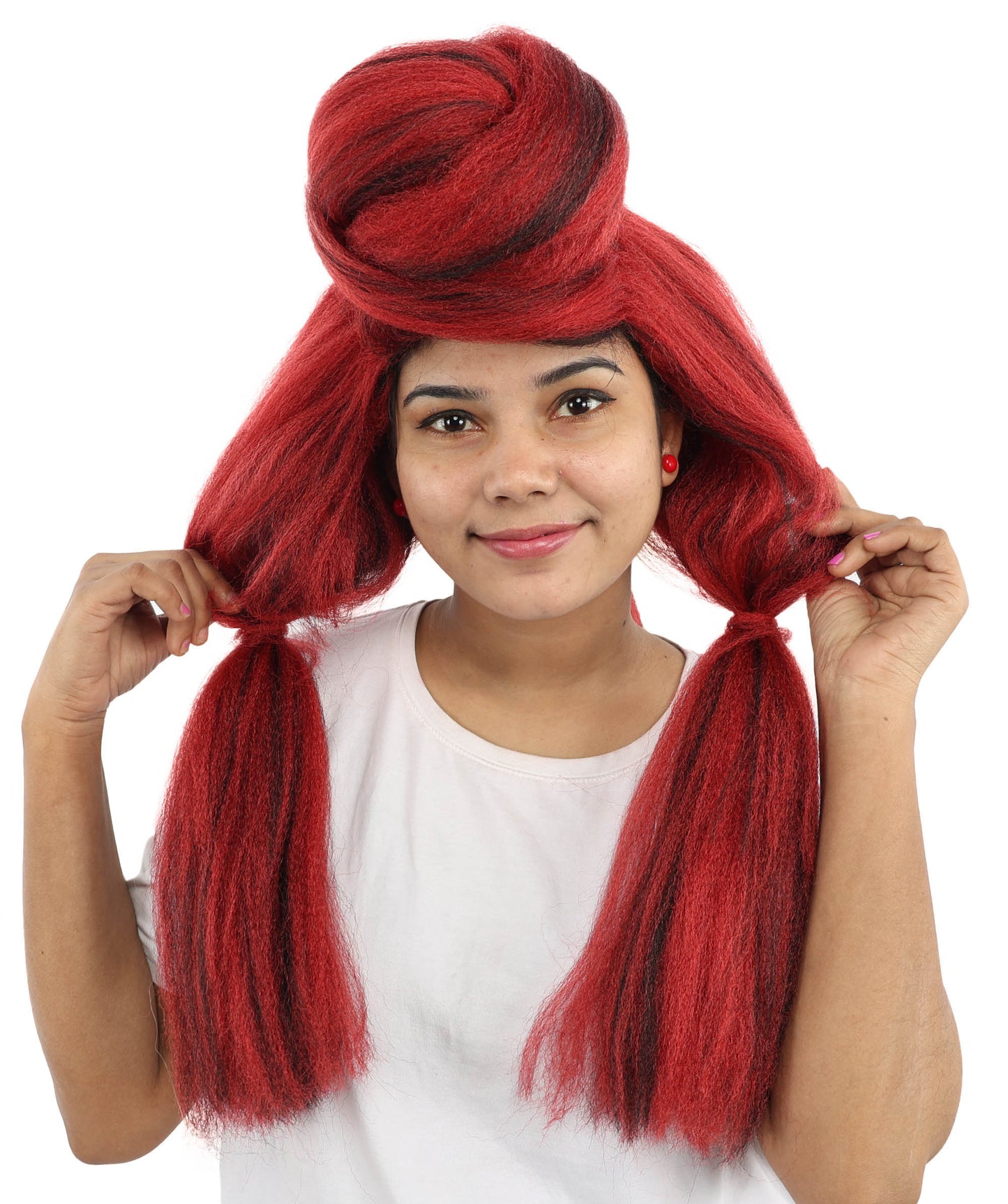 HPO Women’s High Volume Extra Long Yarn Twisted Bun Wig – Multiple Color Options | Bubble Ponytails Hairpiece with Capless Cap | Statement Headpiece for Halloween, Cosplay, Theater and Drag Looks