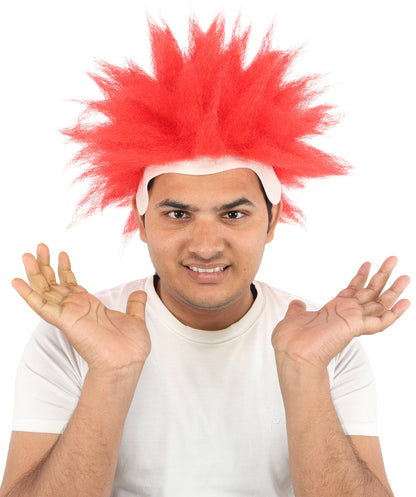 Men's Spiky Clown Theatrical Wig | Multicolor Options | Create of synthetic fiber, massive spiky volume, integrated forehead piece | Party, Halloween, theater, drag, performance, costume events