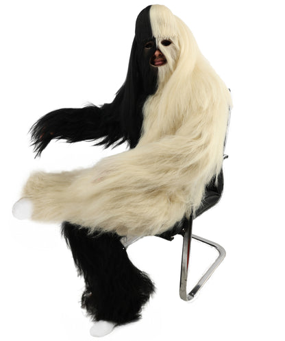 HPO  Extreme Hairy Person Two Part Costume, Mask and Bundle Set - Full-Body Hair Suit Extra-Long Costume Wig for Halloween, Cosplay & Parties - Multiple Color Options