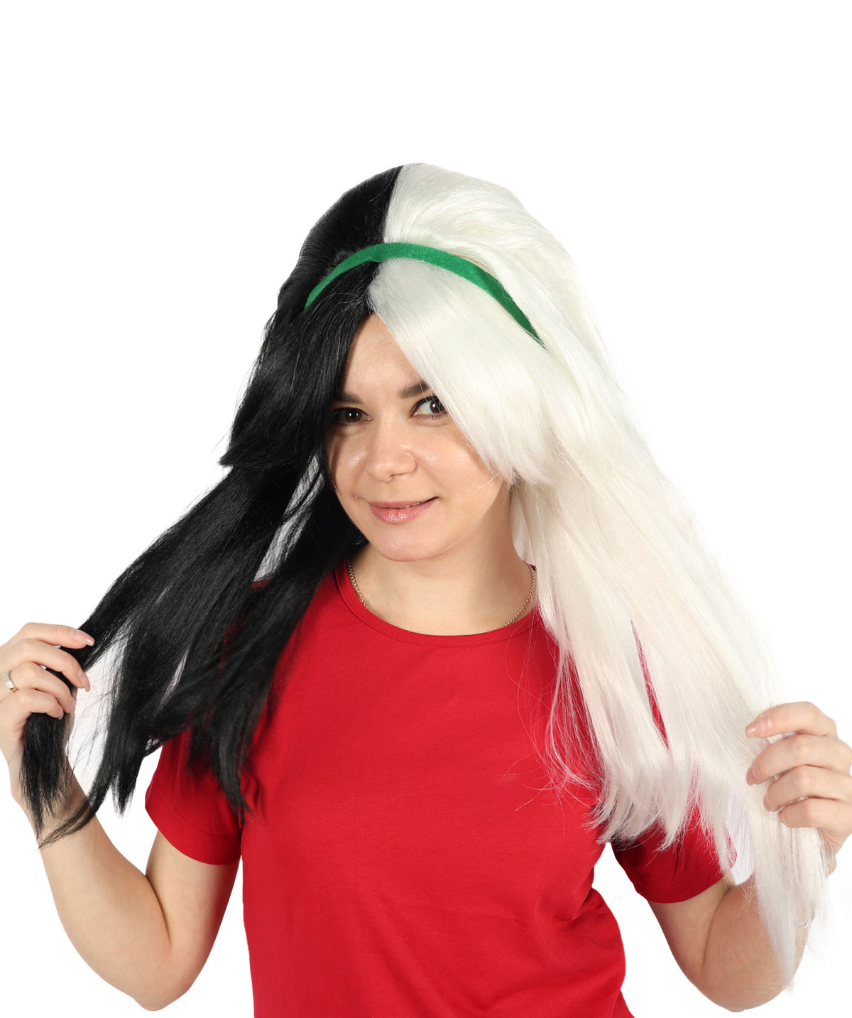Fancy Monster Womens Wig  | Neon Sky Multicolor Halloween Wig | Premium Breathable Capless Cap