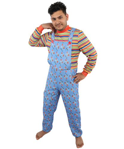 HPO Men's Junior Police Officer Costume Set | Blue Ronior and NW Fabric Construction with Matching Cap | Ideal for Halloween, Theater, Drag, and Themed Performance Events