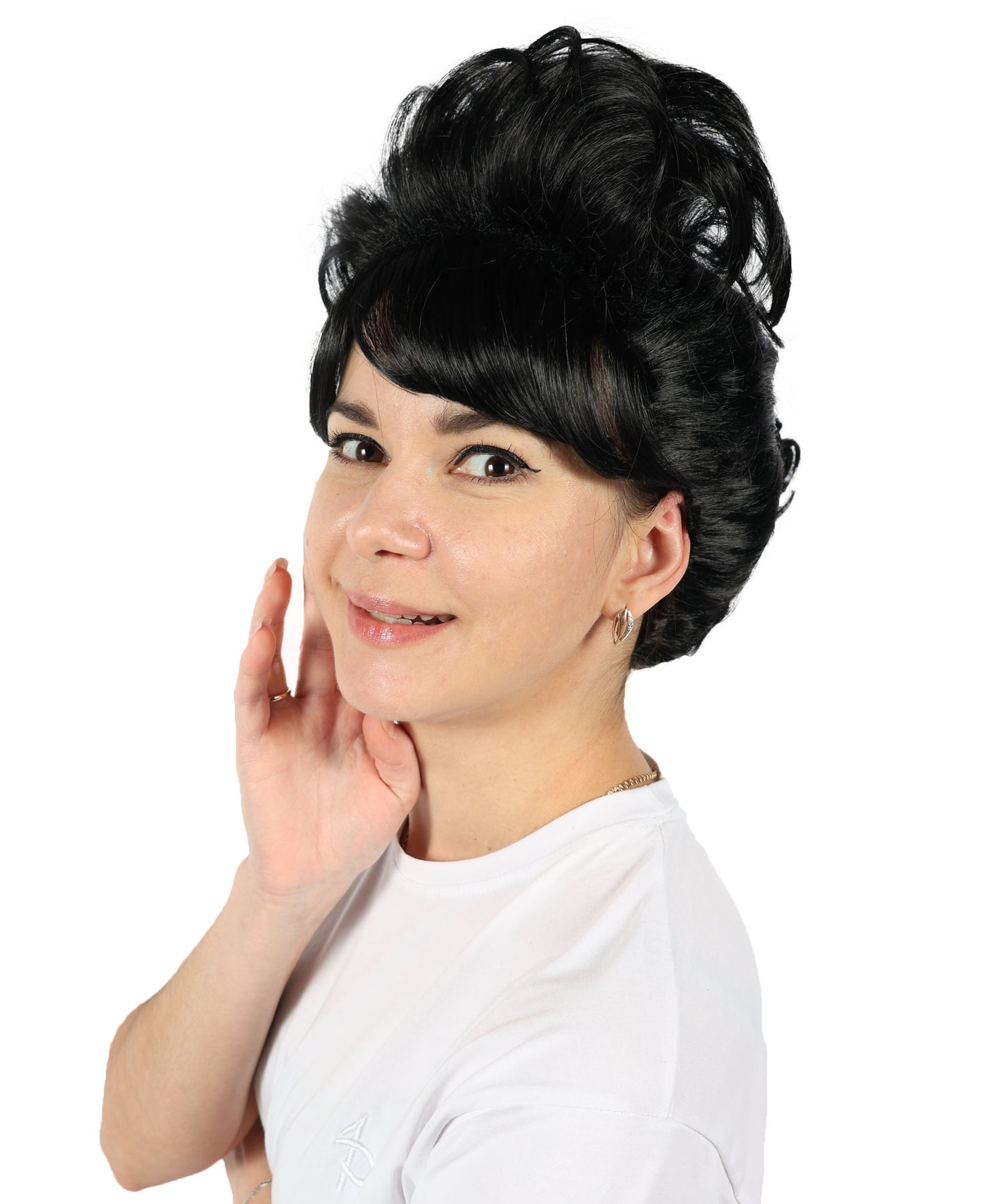 HPO Women's Bun Style 50s Housewife Multiple Wig | Halloween and Cosplay Wig | Flame-retardant Synthetic Fiber