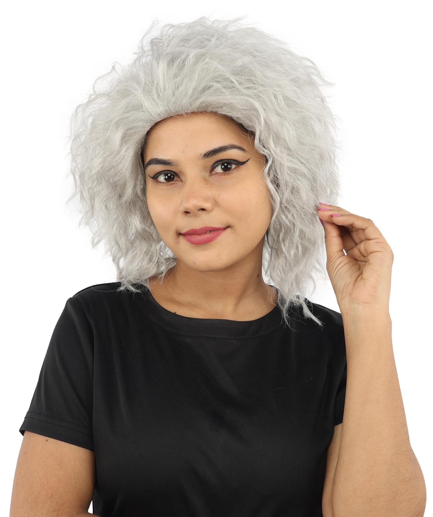 HPO Adult Women’s 15-Inch Curly Wig | Multiple Color Options | Wavy Voluminous Style | Idal for Costume, Cosplay, and Themed Events