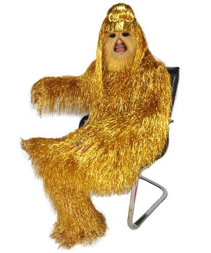 HPO Unisex Teen Extreme Tinsel Hairy Person Costume Bundle & Mask Set - Full-Body Tinsel Hair Suit Extra-Long Costume Wig for Halloween, Cosplay & Parties - Multiple Color Options