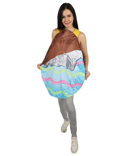 HPO Unisex Vibrant and Unique Design Multicolor Egg Costume | Suitable for Halloween | Flame-retardant Synthetic Fabric