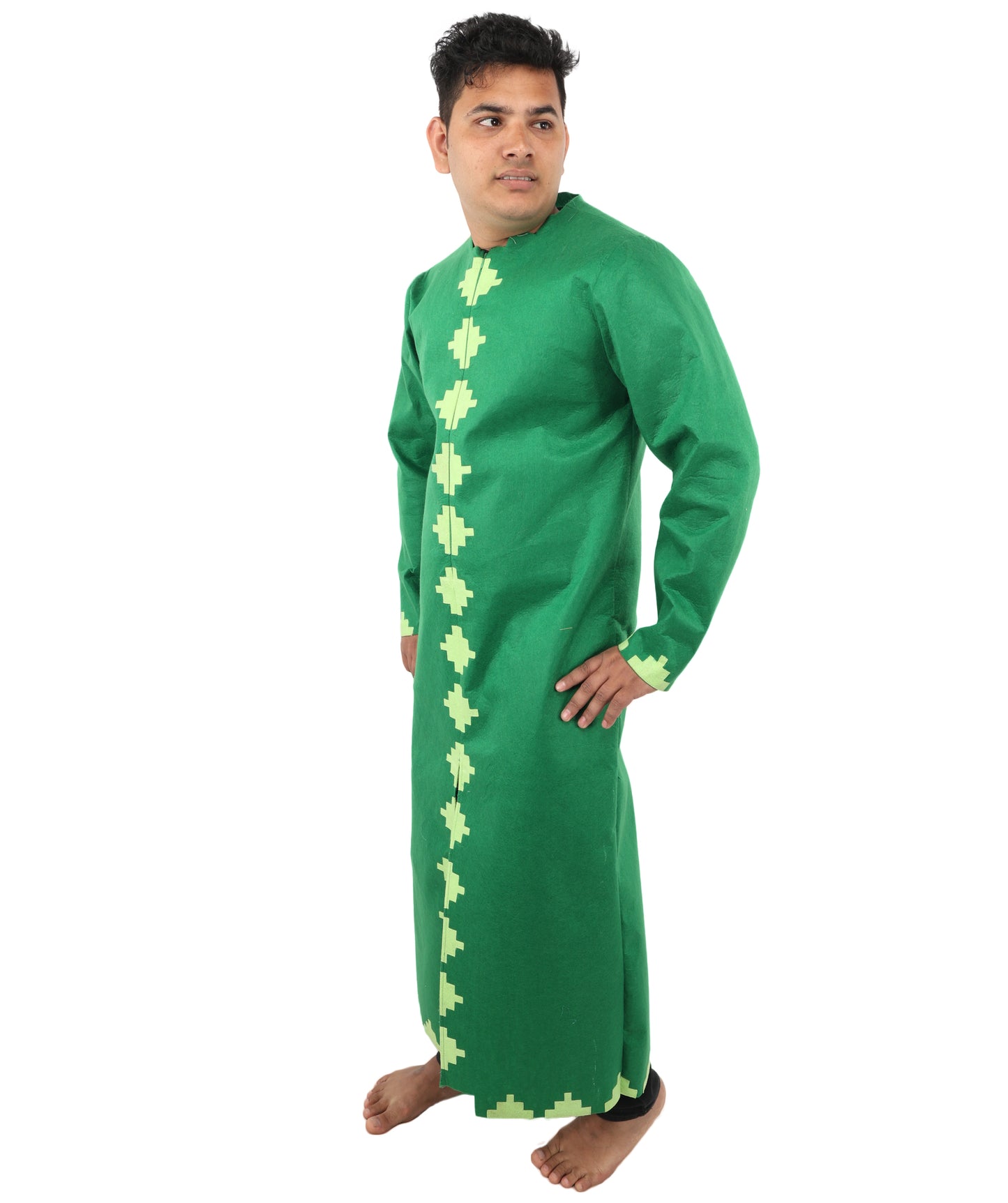 HPO Men’s Pixel Block Performer Green Costume | Block-Inspired Outfit | Cosplay, Halloween, Stage & Themed Party Fun Costume