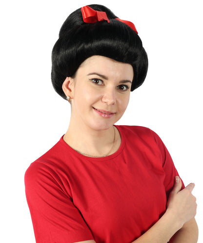 Japanese Geisha Womens Wig | Asian Sumo Kung Fu Fancy Halloween Wig