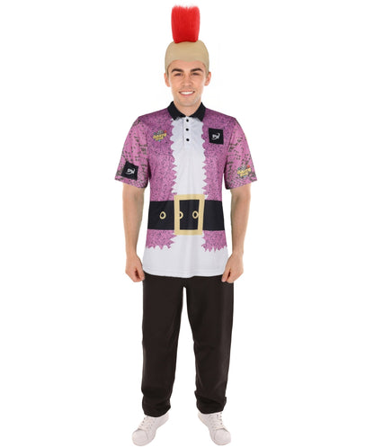 HPO Adult Sports Enthusiast Wig & T-Shirt Bundle | Vibrant Style & Comfort for Game Days | Suitable Shirt and Wig for sports