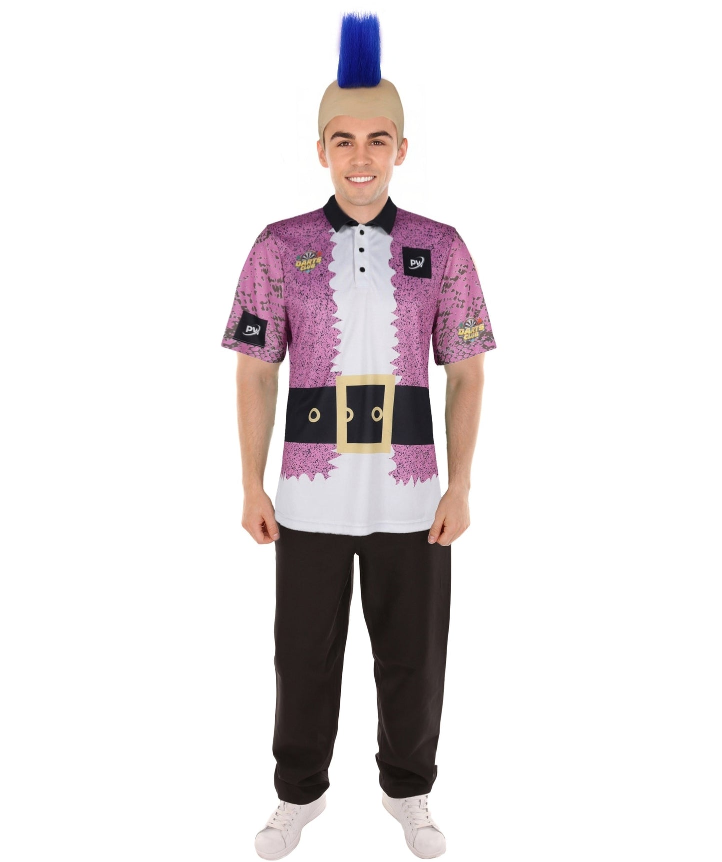HPO Adult Sports Enthusiast Wig & T-Shirt Bundle | Vibrant Style & Comfort for Game Days | Suitable Shirt and Wig for sports