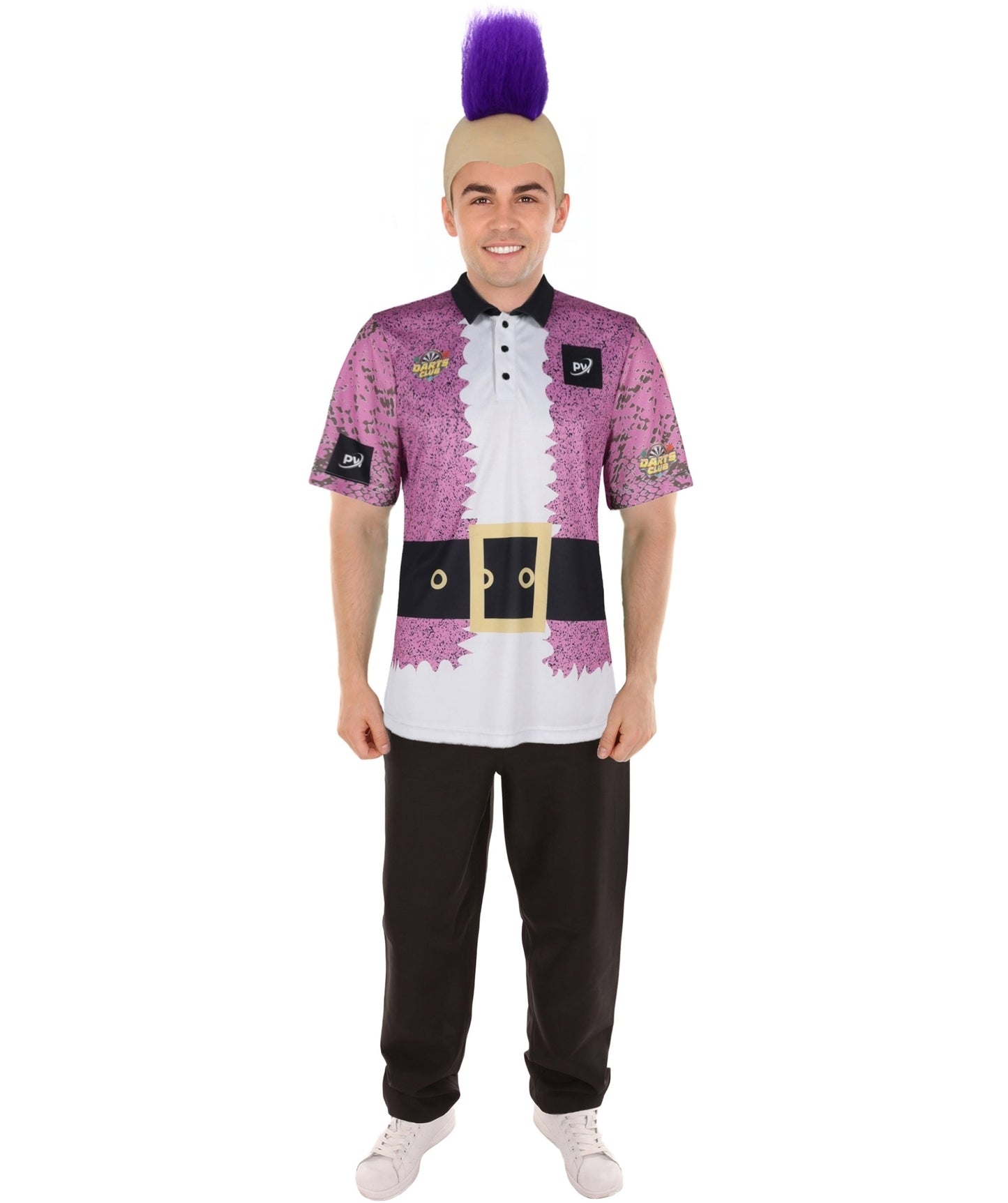HPO Adult Sports Enthusiast Wig & T-Shirt Bundle | Vibrant Style & Comfort for Game Days | Suitable Shirt and Wig for sports
