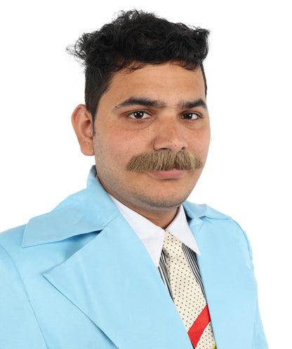 Men's Lampshade Mustache | Human Facial Hair | Multiple Colors | HPO