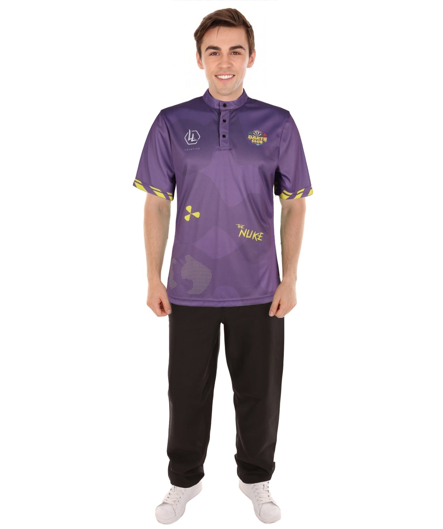 HPO Adult LL Instant Kit T-Shirt & LL Wig Combo Blue and Brown | Costume Kit for Cosplay Stage, Tournaments & Halloween | Comfortable Synthetic Materials