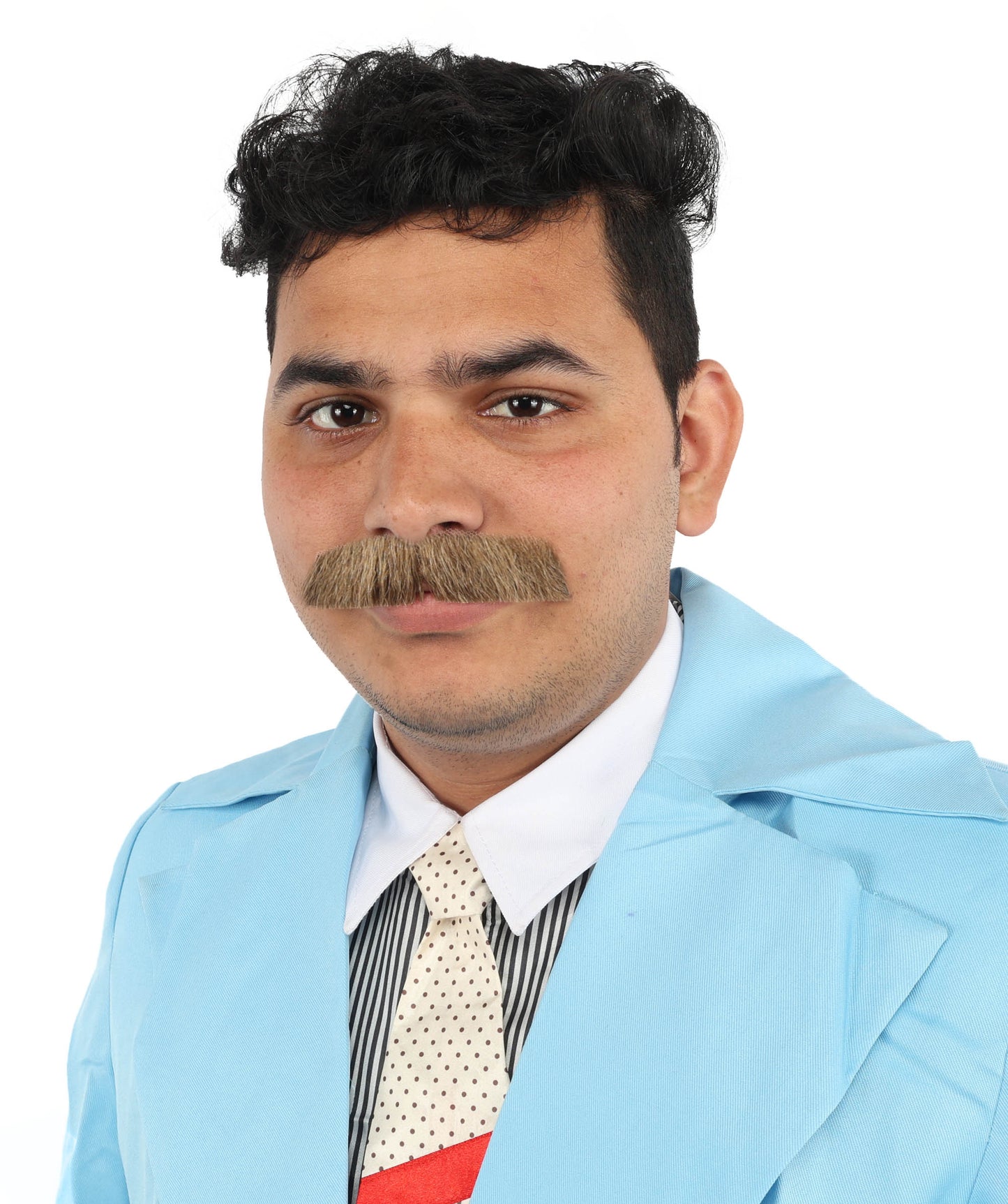 Men's Lampshade Mustache | Human Facial Hair | Multiple Colors | HPO