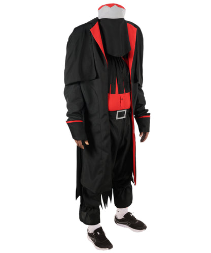 HPO Men's Theatrical Gothic Costume | Voluminous Straight Texture Crafted From Flame-Retardant Synthetic Fiber With Capless Cap | Ideal For Theater, Halloween, Drag And Costume Events