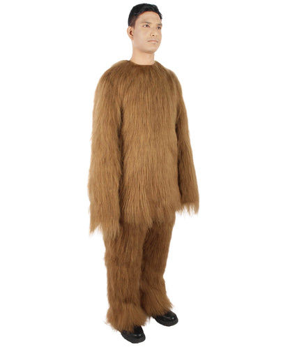 HPO Hairy Unisex Ape Mask and Bodysuit Costume Bundle | Multiple Color Options