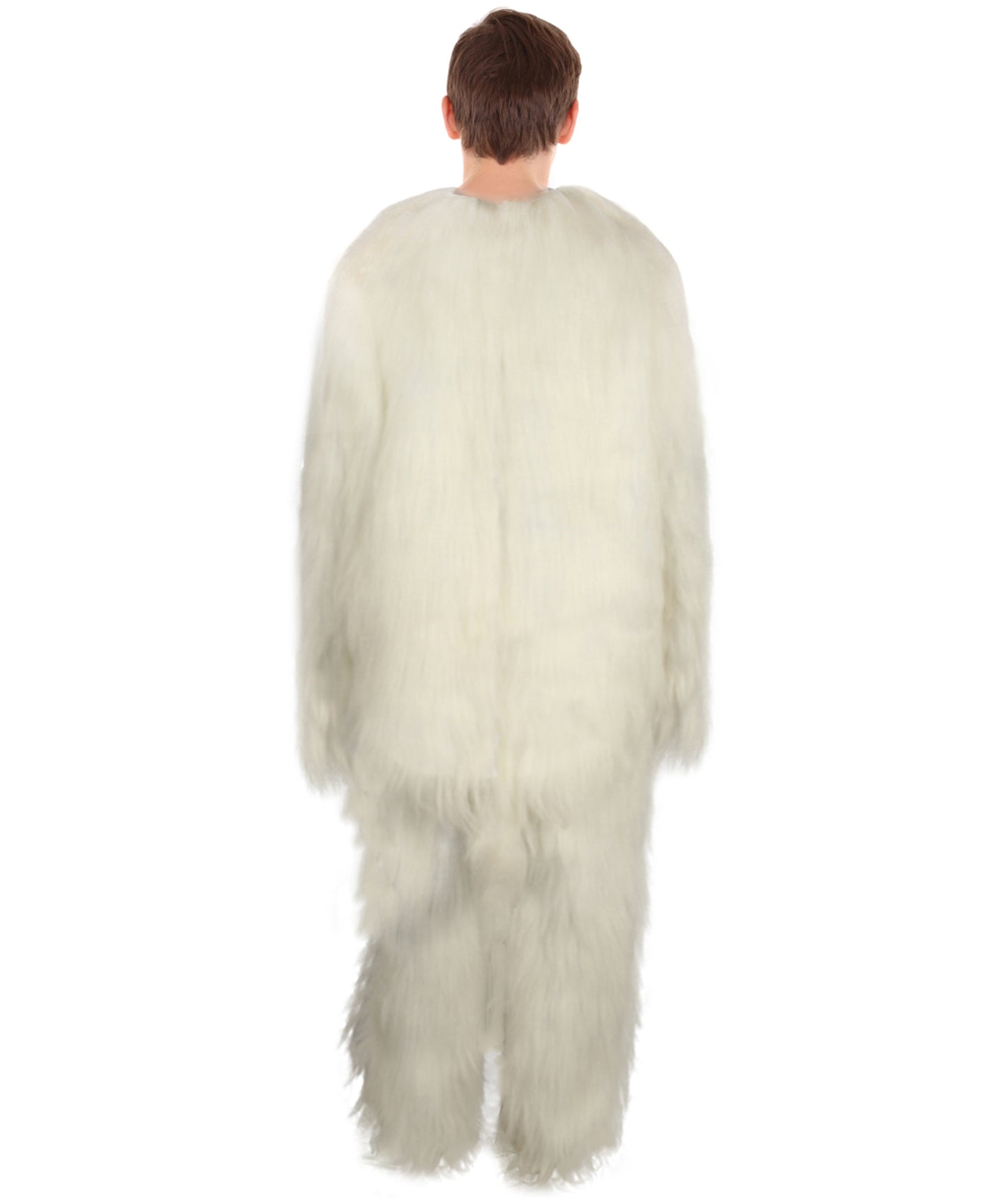 Furry Dog Collection | Men's White Spiked Furry Dog Costume with Tail | Halloween Costume