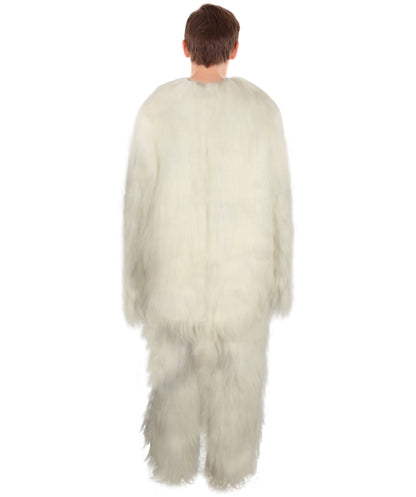 Furry Dog Collection | Men's White Spiked Furry Dog Costume with Tail | Halloween Costume