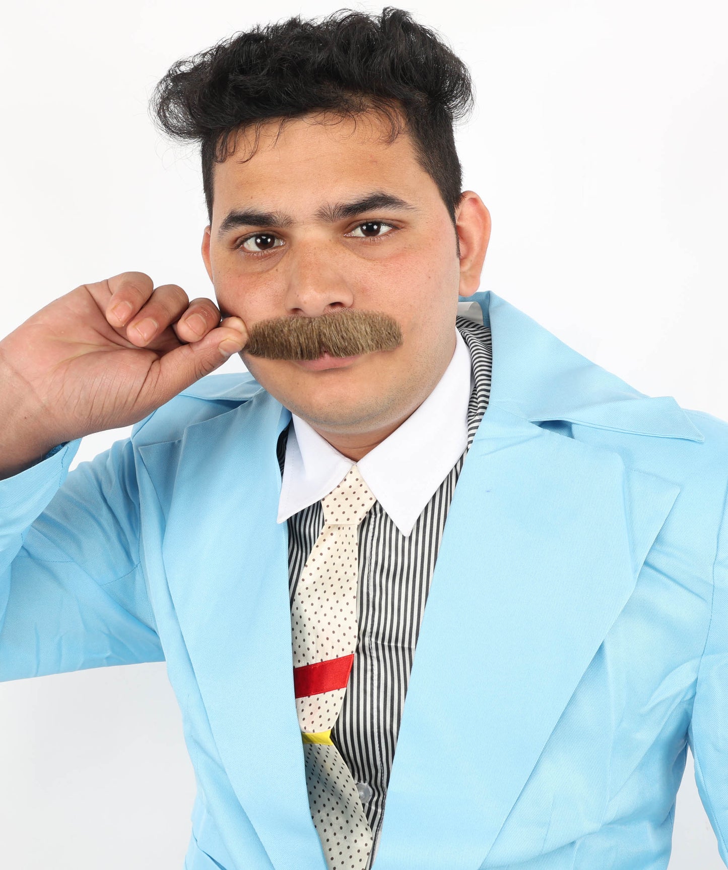 Men's Lampshade Mustache | Human Facial Hair | Multiple Colors | HPO